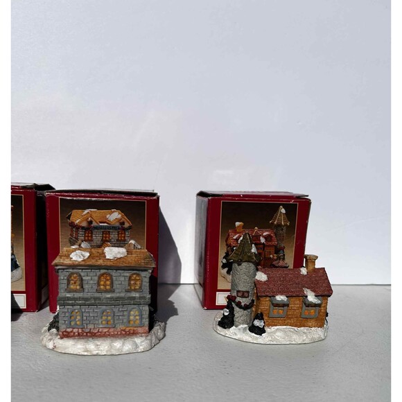 Winsor Collection Mini Christmas Village – Set of 5 w/ Boxes - Picture 4 of 11
